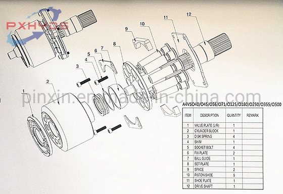 Single Cylinder Structure A4vso40/71 Hydraulic Pump Cylinder Block Spare Parts Apply