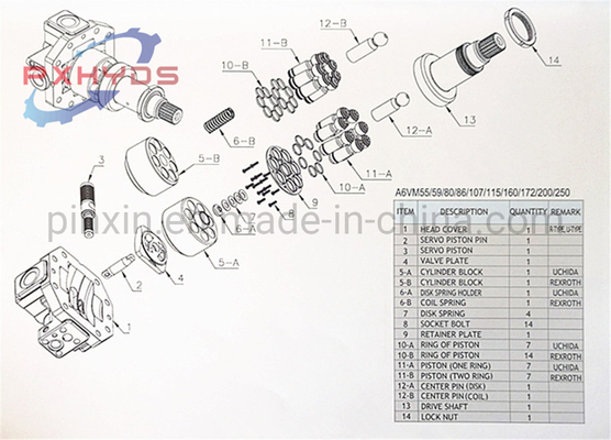 A6vm107/80/55 Hydraulic Motor Cylinder Block Spare Parts for Heavy-Duty Applications